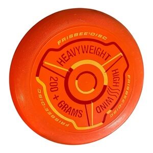 Wham-o frisbee disc heavyweight high wind 200+ grams orange yellow red frisbee